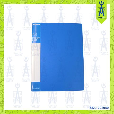 KCK CH40A4 CLEAR BOOK 40 POCKET FILE BLUE