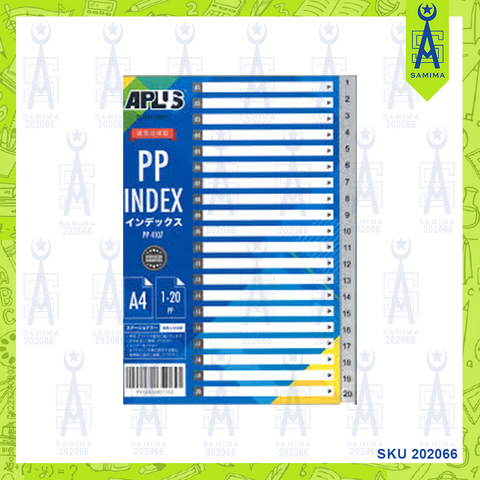 APLUS PLASTIC INDEX DIVIDER COLOUR 1-20 PP4207