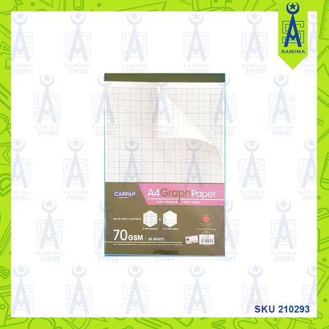 CAMPAP GRAPH PAPER 70GSM A4 30 SHEETS CA4796