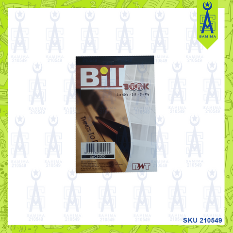 RWT BILL BOOK 3 PLY 40'S SWCS-5053