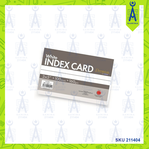 CAMPAP WHITE INDEX CARD 3X5" 100'S 160GSM CA4051