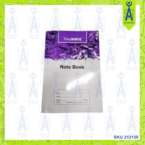 UNI TAKE NOTE EXERCISE BOOK A4 60GSM 200PAGE S1510