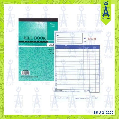 UNI BILL BOOK NCR 40'S 2PLY SB-5822