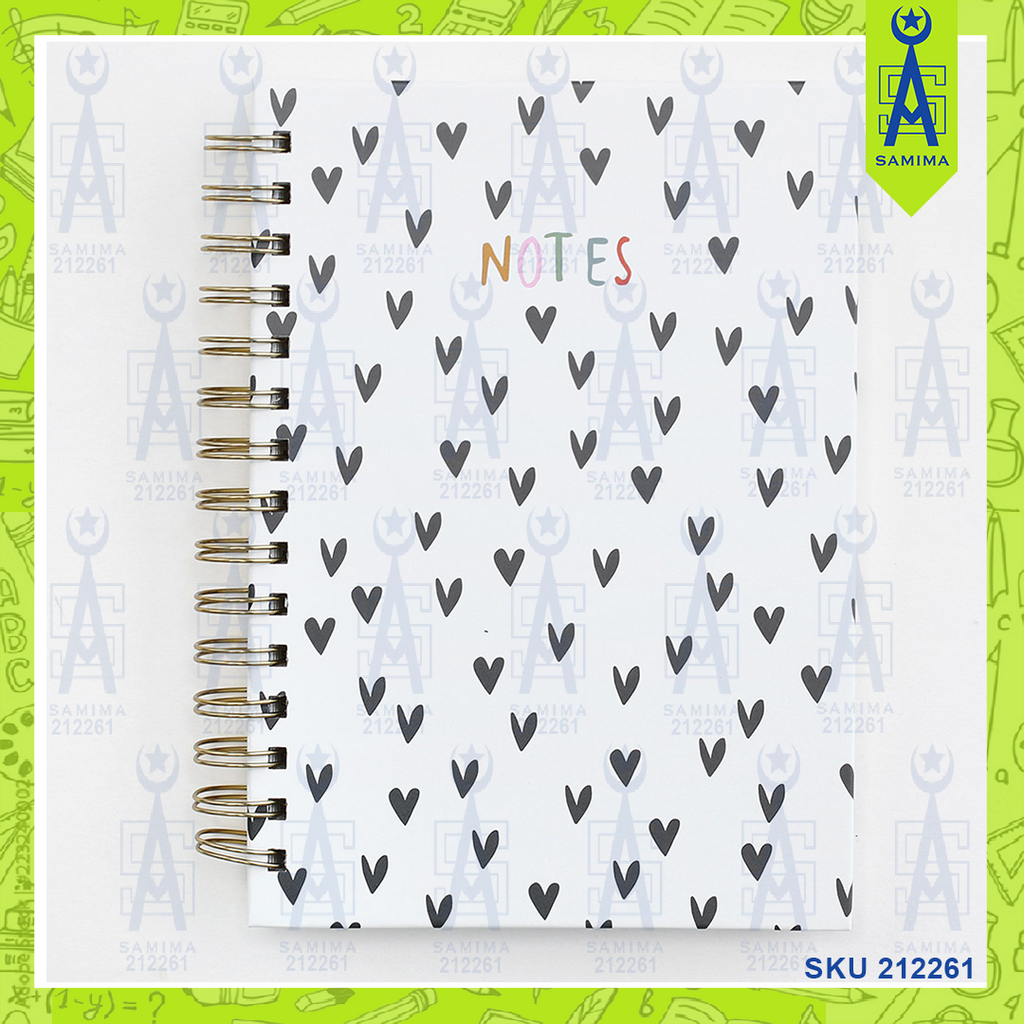 UNI SPIRAL SOFT COVER NOTE BOOK HEART A5 S6534 – Samima