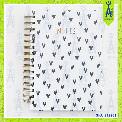 UNI SPIRAL SOFT COVER NOTE BOOK HEART A5 S6534