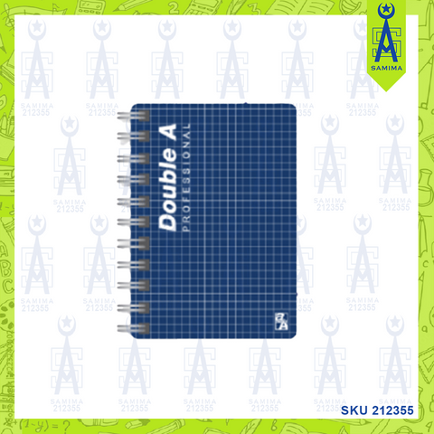 DOUBLE A  PROF SPIRAL CHECKED NOTEBOOK A6 100 SHT