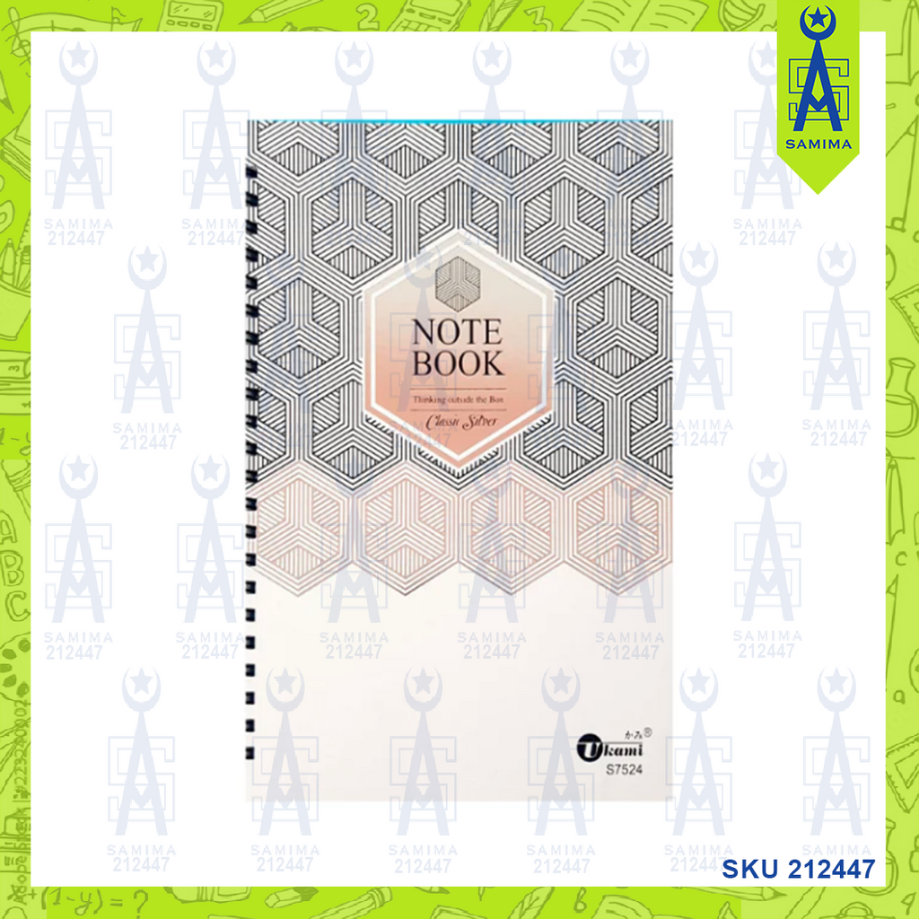 UKAMI PP COVER SPIRAL NOTE BOOK A5 70'S S7524 – Samima