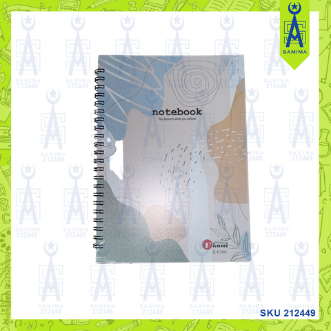 UKAMI HELLO BONJOUR SPIRAL NOTE BOOK A5 70GSM 120'