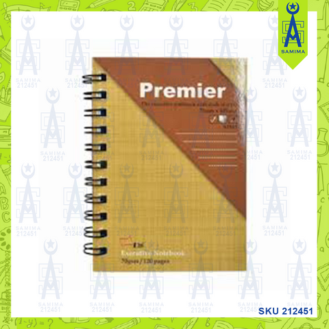 UNI PREMIER SPIRAL NOTE PAD A7 70GSM 120'S