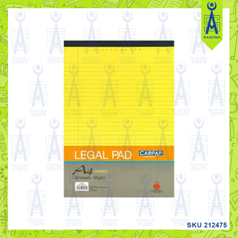 CAMPAP PREMIUM LEGAL PAD A4 56GSM 50'S CA3462