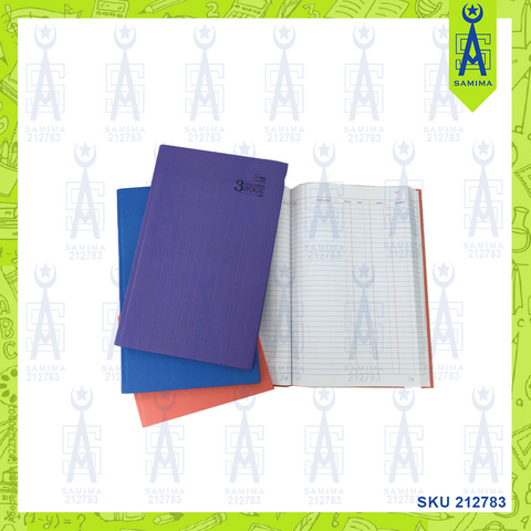 UNI S2202 3 COLUMNS H/C NOTE BOOK F4 200P