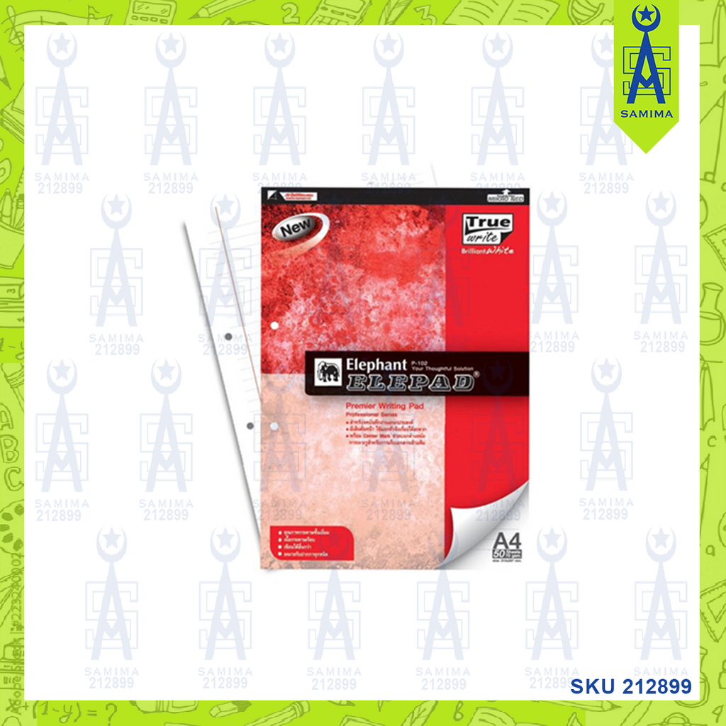 ELEPHANT P-108 TRUE WRITE EXAM PAD A4 70GSM 50'S – Samima