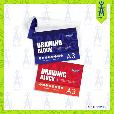 CAMPAP CA3645 DRAWING BLOCK A3 165GSM 18'S