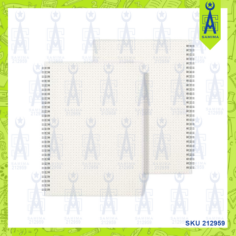 UNI S-6400 DOTTED SPIRAL NOTEBOOK A5 80GSM 160'S