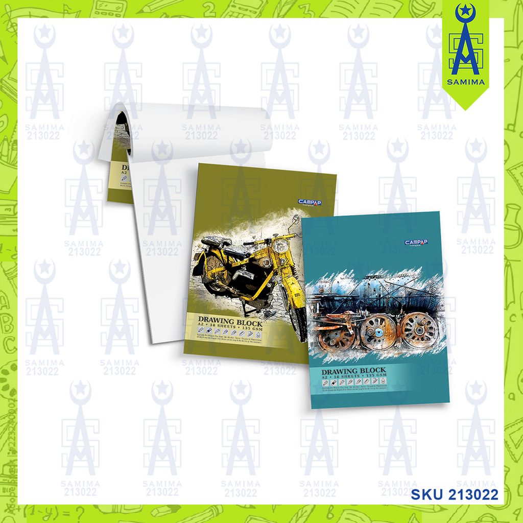 CAMPAP CA3619 DRAWING BLOCK A2 165GSM 18'S – Samima