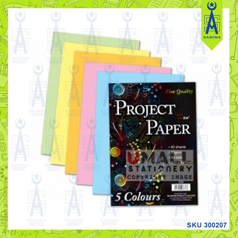 UNI  PROJECT PAPER MIX COLOUR  A4  80GSM 40'S 39