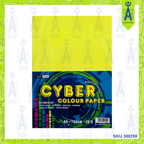 KAMI CYBER COL.PAPER A4 75GSM 20'S SKUT-7520M