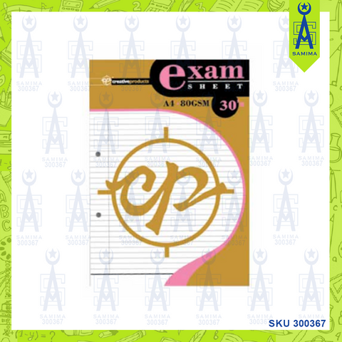 CP EXAM SHEET A4 80GSM 30'S SCES-8030