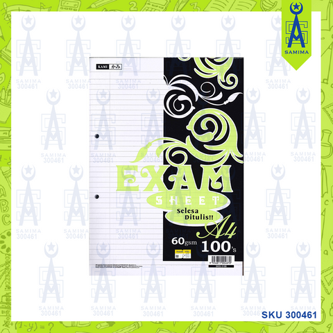 KAMI EXAM SHEET A4 60GSM 100'S NARROW LINE