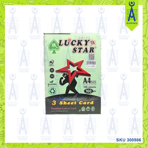 LUCKY STAR 3 SHEET CARD DARK COLOURS A4 100'S