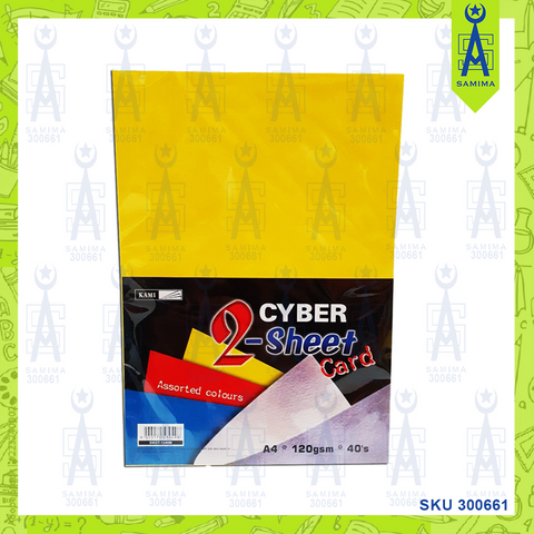 KAMI CYBER COLOUR 2 SHEET CARD 40'S