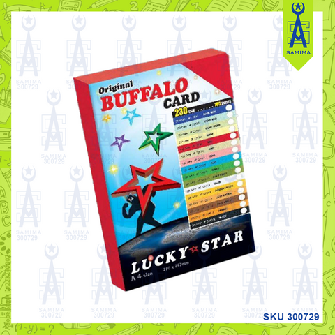 LUCKY STAR BUFFALO CARD 230GSM A4 10'S