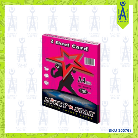 LUCKY STAR 2 SHEET CARD CYBER COLOUR A4 120G 80'S