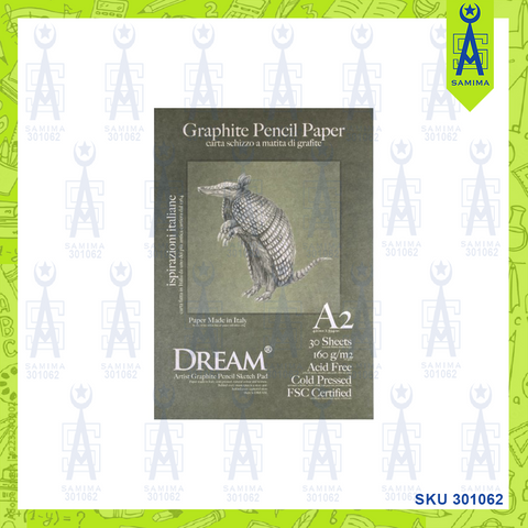 DREAM ARTIST GRAPHITE PENCIL SKETCH PAPER A2 160GS