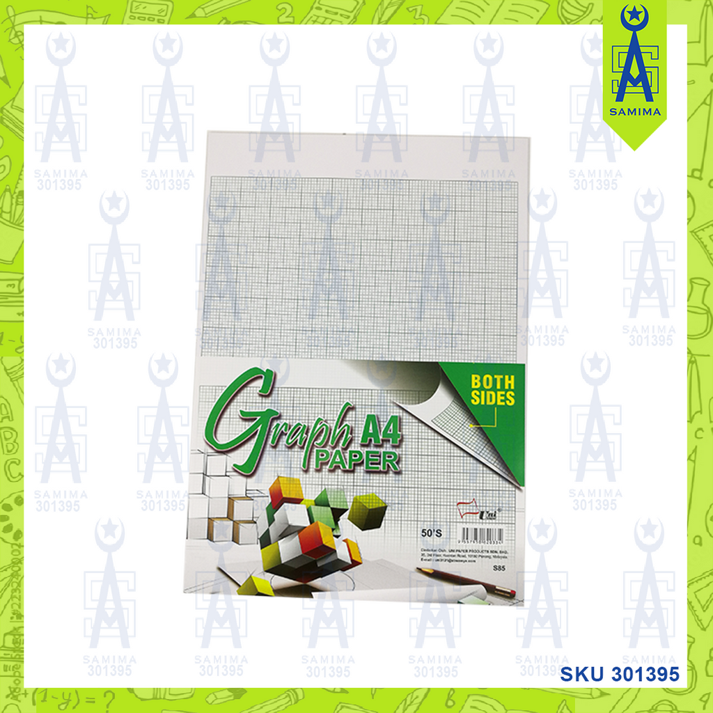 UNI GRAPH PAPER DOUBLE SIDED A4 50'S S85 – Samima