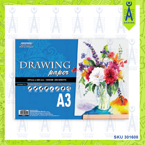 UNIDRAWING PAPER A3 165GSM 250'S S1657