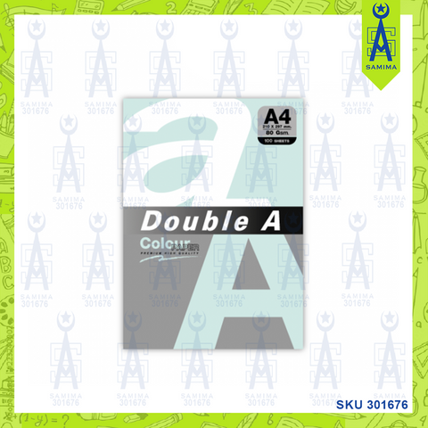 DOUBLE A PREM COLOUR PAPER L/C BLUE A4 80G 100'S