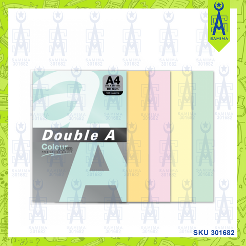 DOUBLE A PREM COLOUR PAPER L/C MIX COLA4 80G 100'S