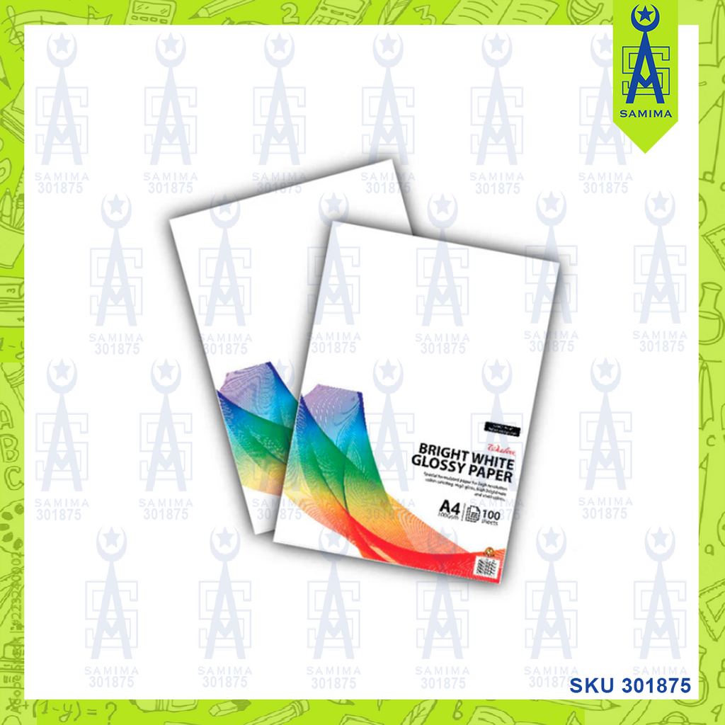 KB / WALES GLOSSY CARD A4 100 GSM 100'S – Samima