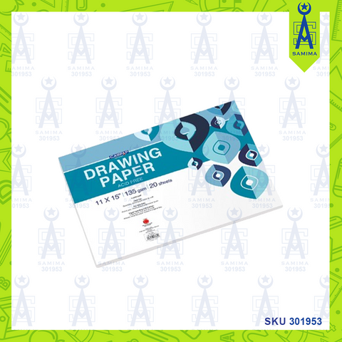 CAMPAP DRAWING PAPER 11 X  15'' 135GSM 20'S CA3762