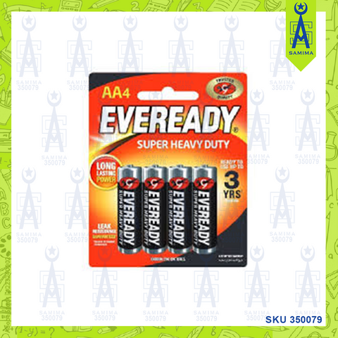 EVEREADY BATTERY SUPER HEAVY DUTY (BLACK) AA 4'S