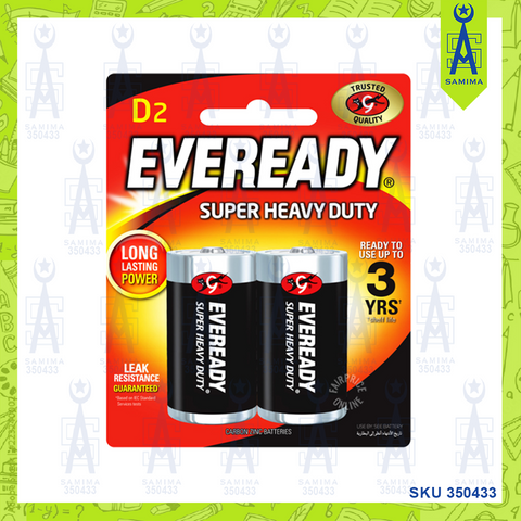 EVEREADY BATTERY D2 BLK 2'S