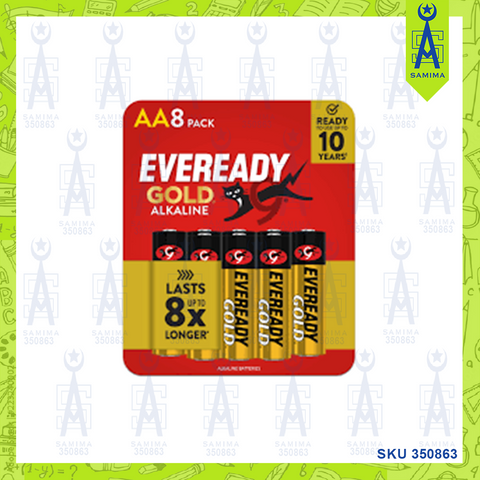 EVEREADY GOLD BATTERY AA  8's