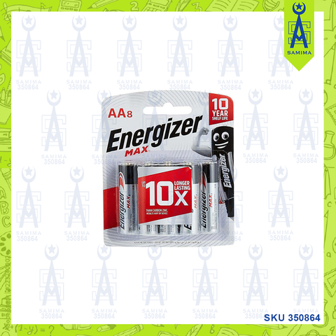 ENERGIZER MAX BATTERY AA 8'S E91 BP8