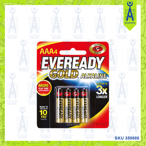 EVEREADY GOLD BATTERIES  AAA 4'S