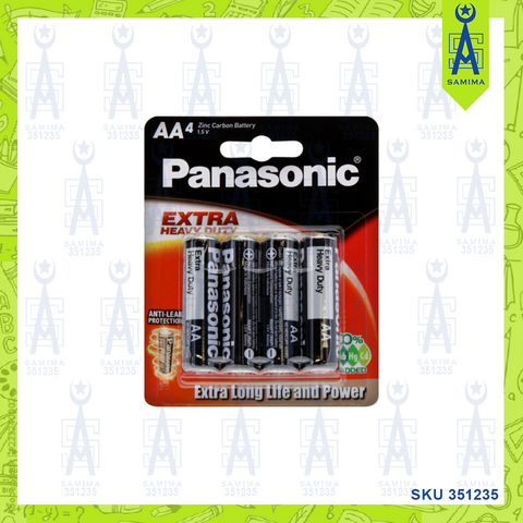 PANASONIC BATTERY EXTRA HEAVY DUTY AA 4'S