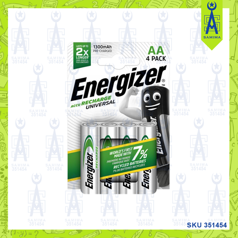 ENERGIZER RECHARGER  BATTERY AA HR6 4'S