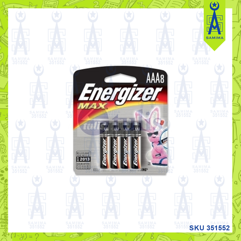 ENERGIZER MAX BATTERY AAA 8'S E92 BP8