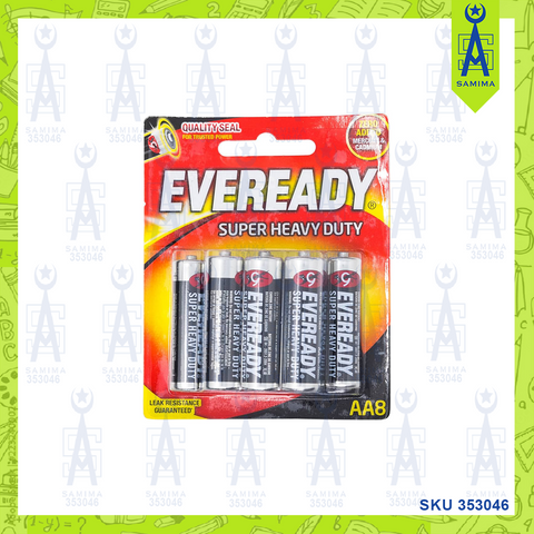 EVEREADY BATTERY SUPER HEAVY DUTY (BLACK) AA 8'S