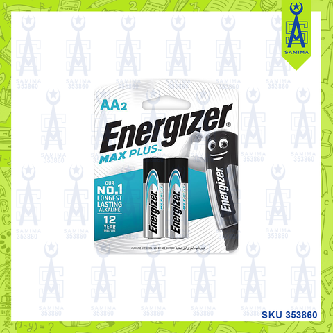 ENERGIZER MAX PLUS BATTERY AA 2'S EP91 BP2T