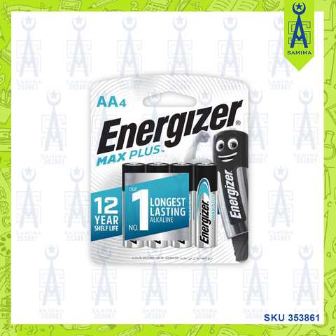 ENERGIZER MAX PLUS BATTERY AA 4'S EP91 BP4T