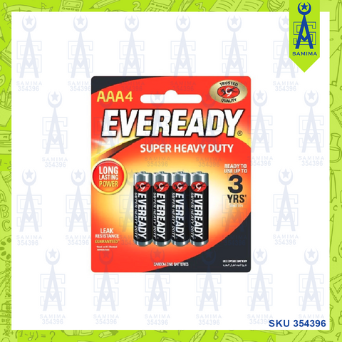 EVEREADY BATTERY SUPER HEAVY DUTY (BLACK) AAA 3+1