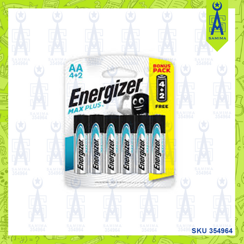 ENERGIZER MAX PLUS BATTERY BONUS PACK AA 4+2