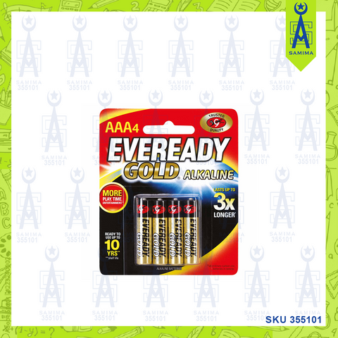 EVEREADY BATTERY GOLD ALKALINE AA 3 + 1