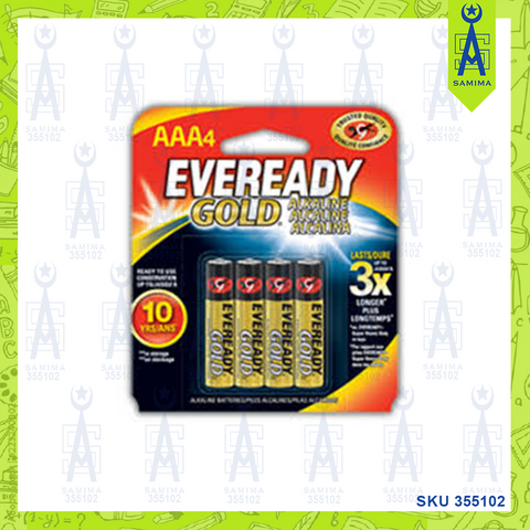 EVEREADY BATTERY GOLD ALKALINE AAA 3 + 1