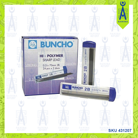 BUNCHO 2B PENCIL LEAD 0.5 X 70 MM 24'S